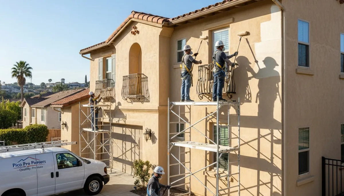 Pasadena, CA painting contractor completing a professional interior painting project